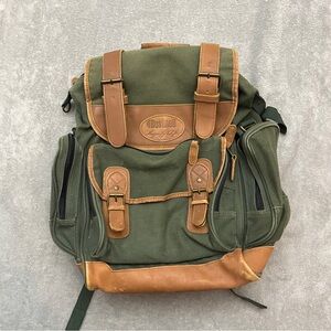Bushnell Magnify Life Green Brown LeatherBackpack Hiking Binocular Back Pack Bag